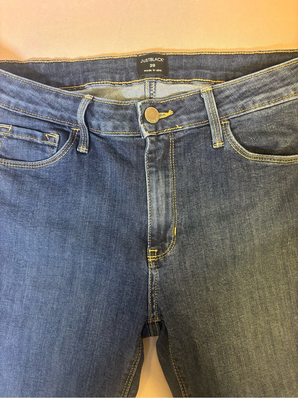 Women’s Size 29 “Just Black” Made in USA Denim Straight Leg Jeans - Picture 2 of 10